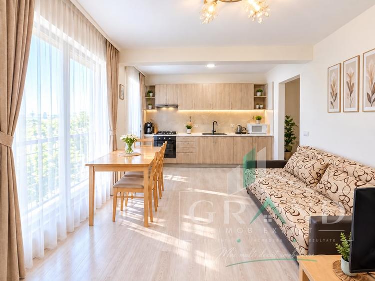 Apartament cu 2 camere semidecomandat, mobilat în Baciu