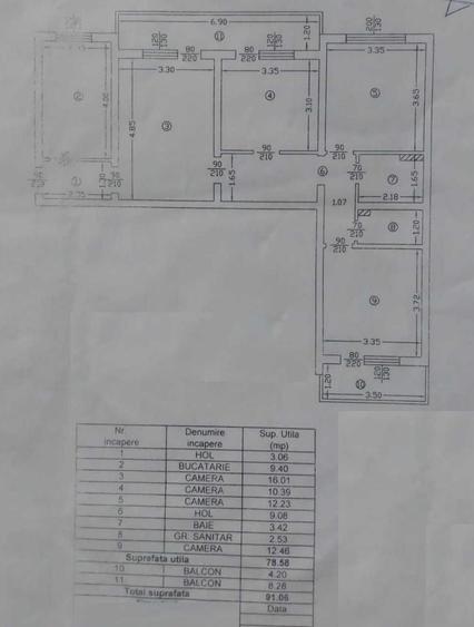 Apartament cu 4 camere decomandat în Tătărași