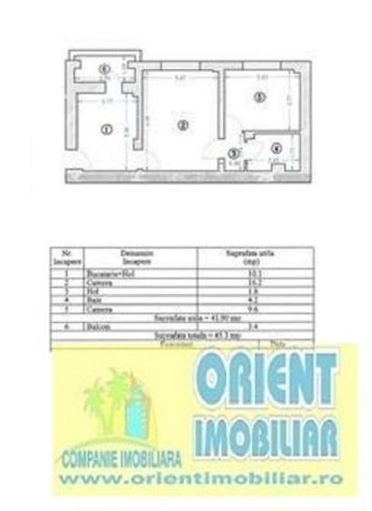 Apartament cu 2 camere semidecomandat în Tomis Nord