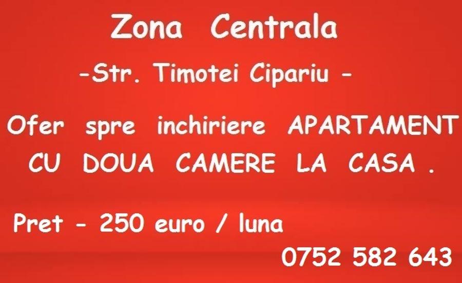 Apartament cu 2 camere semidecomandat în Lipovei