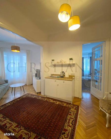 Apartament cu 2 camere semidecomandat, mobilat în Brezoianu