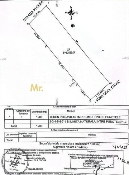 Teren de 1203 mp, în Bascov