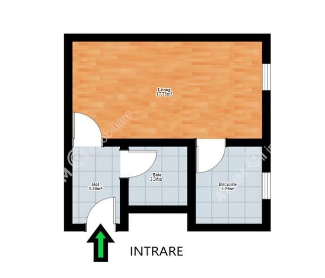 Garsonieră decomandată, mobilată în Lazaret