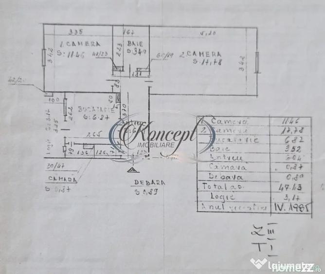 Apartament cu 2 camere decomandat în Între Lacuri