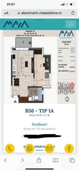 Apartament cu 2 camere decomandat în Ultracentral