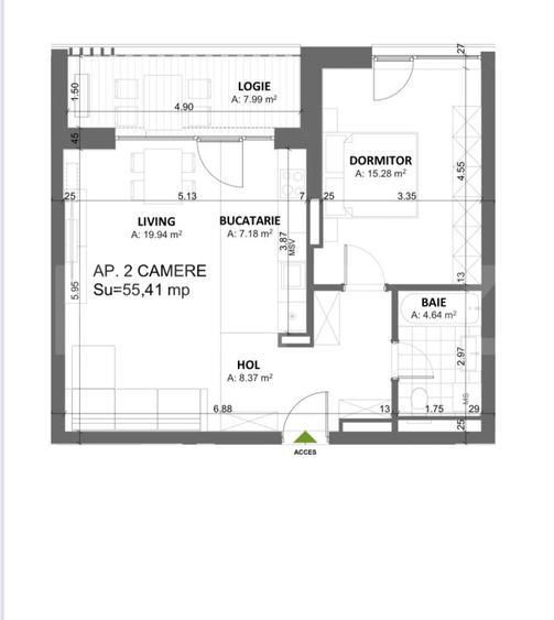 Apartament cu 2 camere Timișoara Nord- Cal. Totontalului - 5