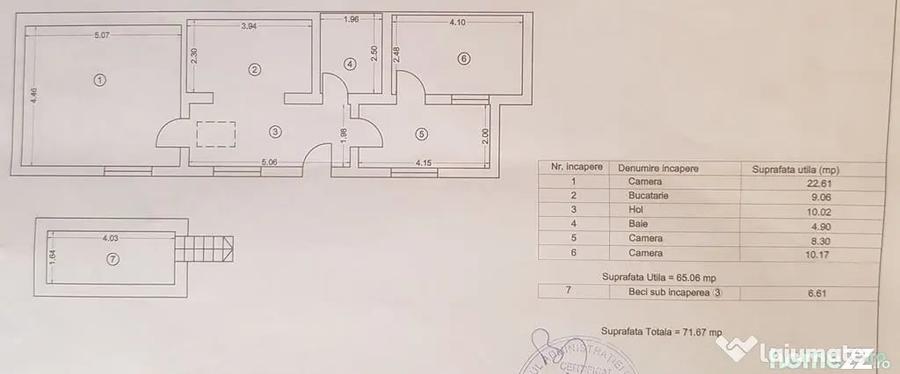 Casă cu 3 camere cu Teren 154 Mp în Central