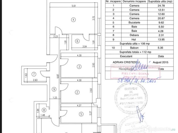 Apartament cu 4 camere decomandat, mobilat în Floreasca