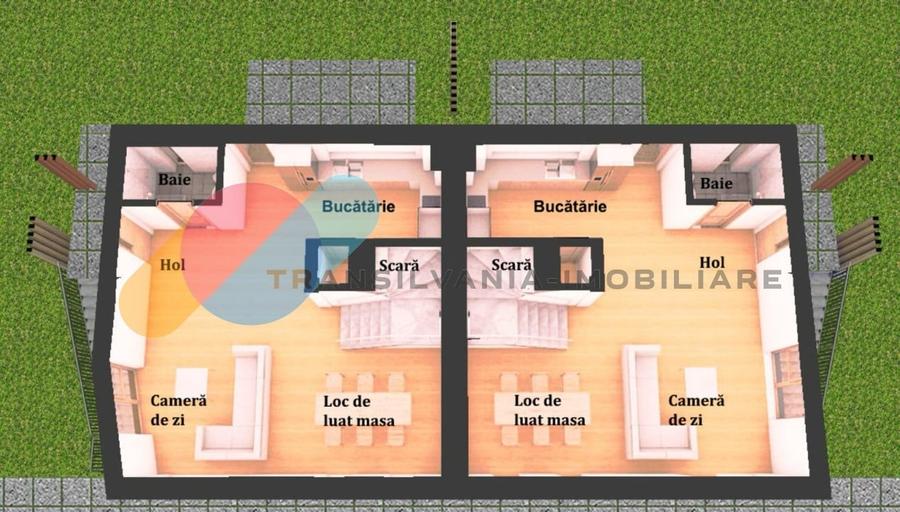Duplex cu 4 camere cu Canalizare în Iris