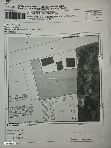 Teren de 1260 mp, în Central