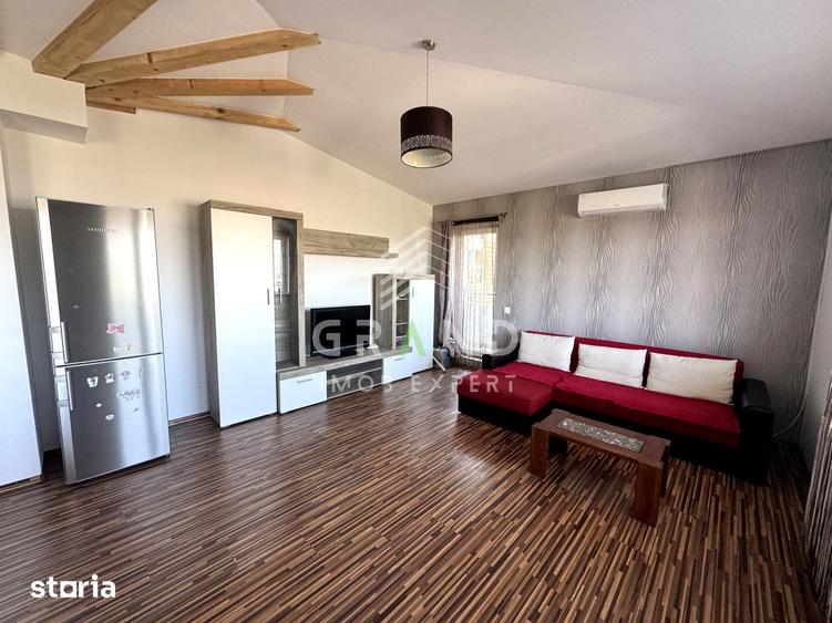 Apartament cu 2 camere semidecomandat, mobilat în Apahida