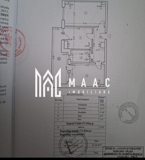 Apartament cu 2 camere, mobilat în Central