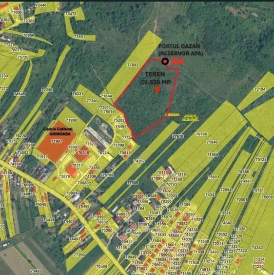 Teren de 29830 mp, în Aninoasa