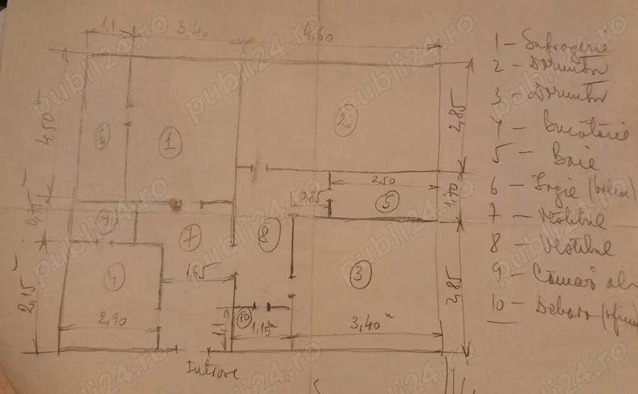 Apartament cu 3 camere decomandat în Șagului