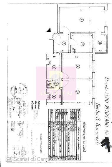 Apartament cu 3 camere decomandat în Liviu Rebreanu