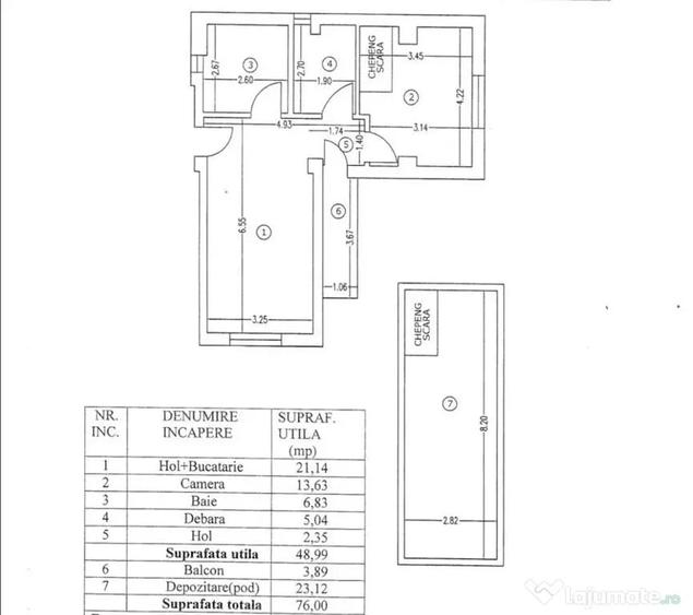Apartament cu 2 camere decomandat în Chitila