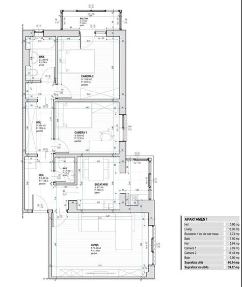 Apartament cu 3 camere decomandat, mobilat în Lunei