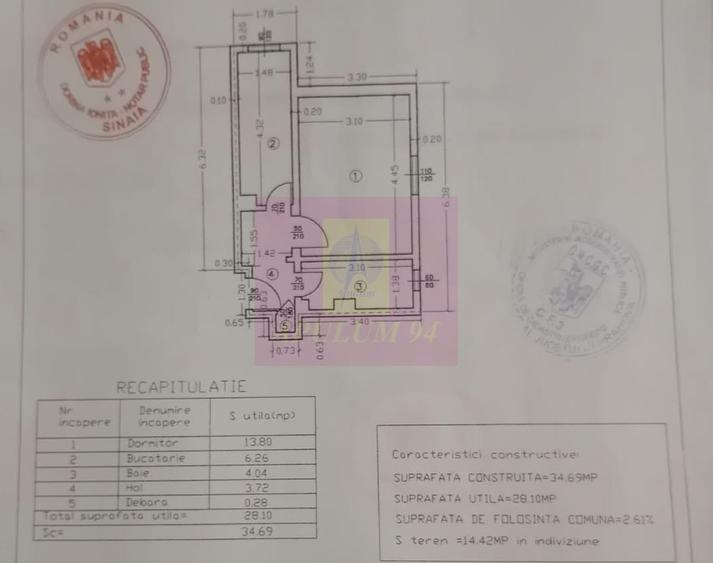 Garsonieră decomandată în Central