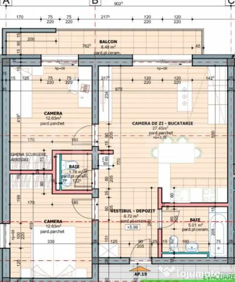 Apartament cu 3 camere decomandat în Tudor
