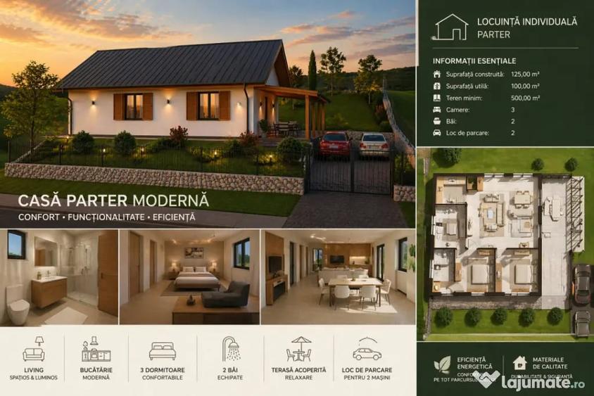 Casă cu 3 camere cu Teren 650 Mp în Central