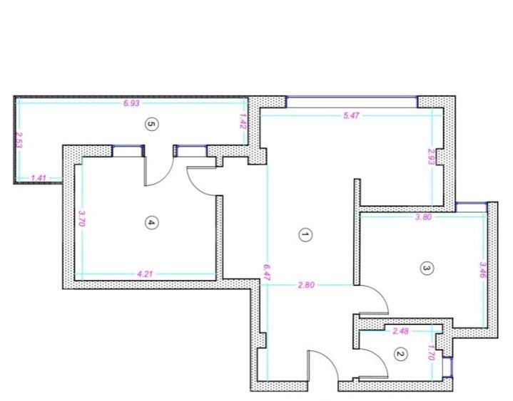 Apartament cu 3 camere semidecomandat în Florești — fotografia 2