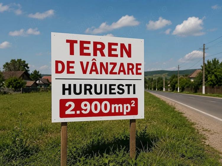 Teren de 2900 mp, în Huruiești