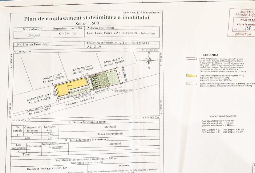 Casă individuală cu 10 camere cu Teren 394 Mp în Lazu
