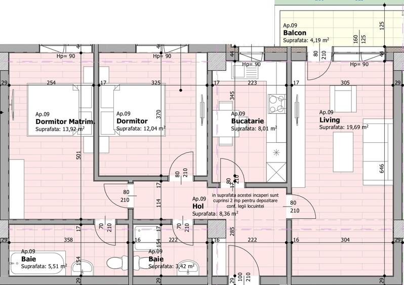 Apartament cu 3 camere decomandat în Galata