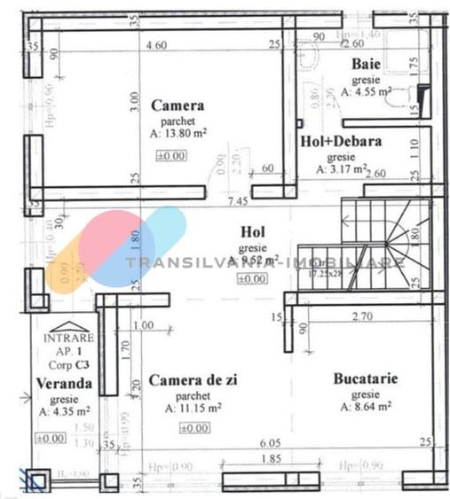 Duplex cu 5 camere cu Canalizare în Dezmir