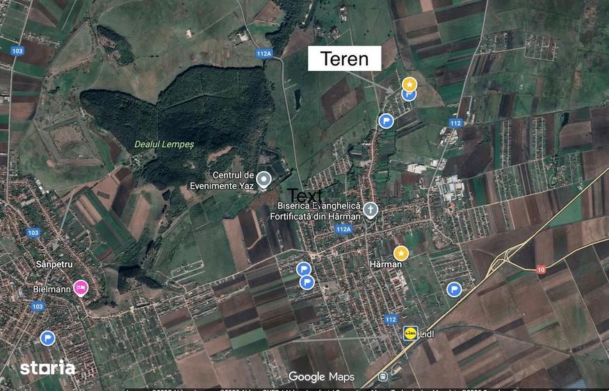 Teren de 1016 mp, în Hărman