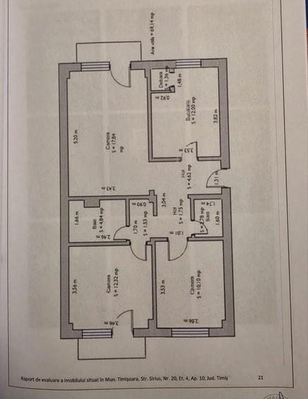 Apartament cu 3 camere decomandat în Soarelui