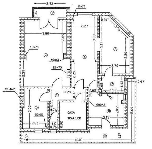 Apartament cu 3 camere în Tineretului
