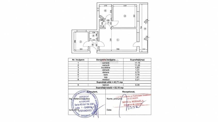Apartament cu 2 camere semidecomandat în Baicului
