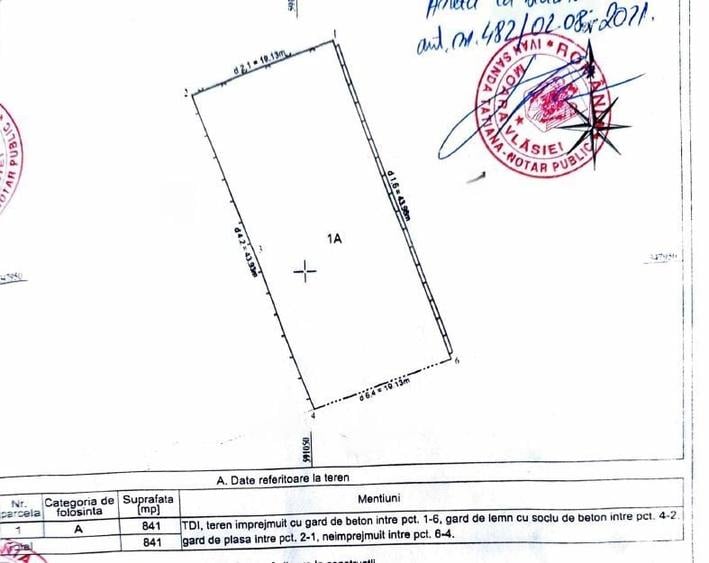 Teren Construcții intravilan de 841 mp, în Căciulați