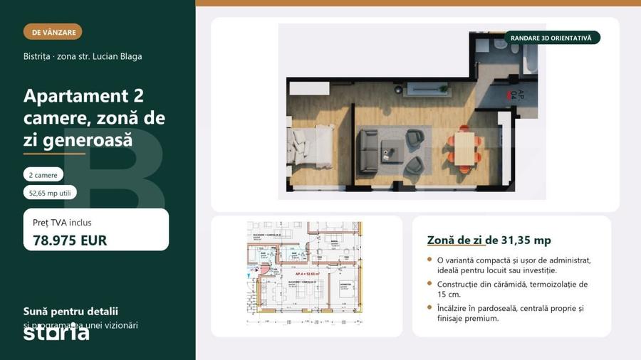 Apartament 2 camere, bloc nou, zona Giulia - 1