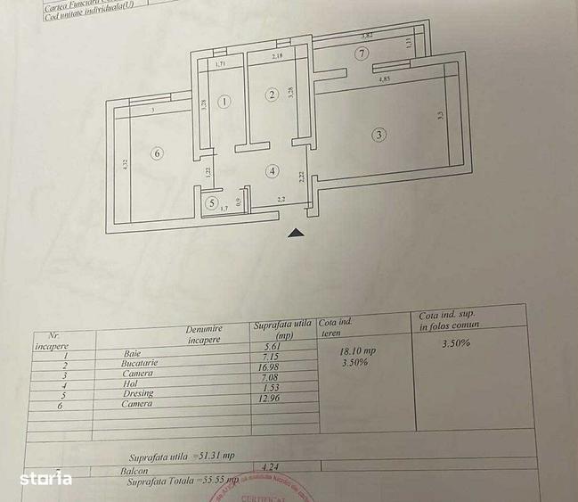 Apartament cu 2 camere decomandat în Bucium