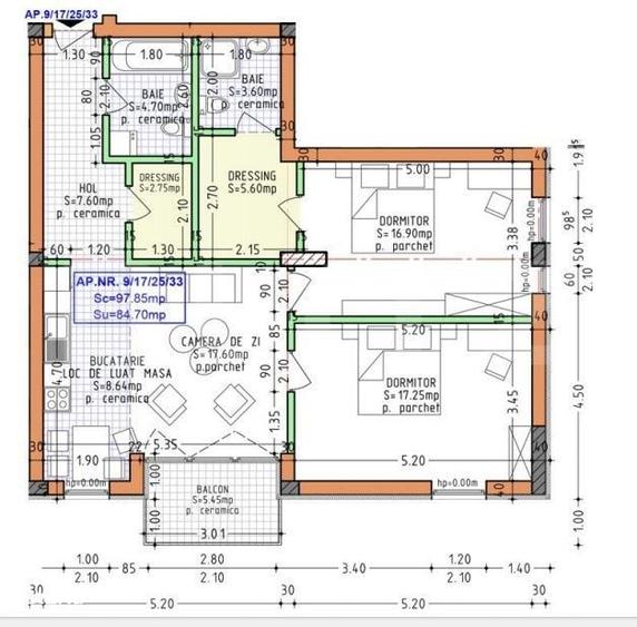 Apartament cu 3 camere în Calea Moldovei