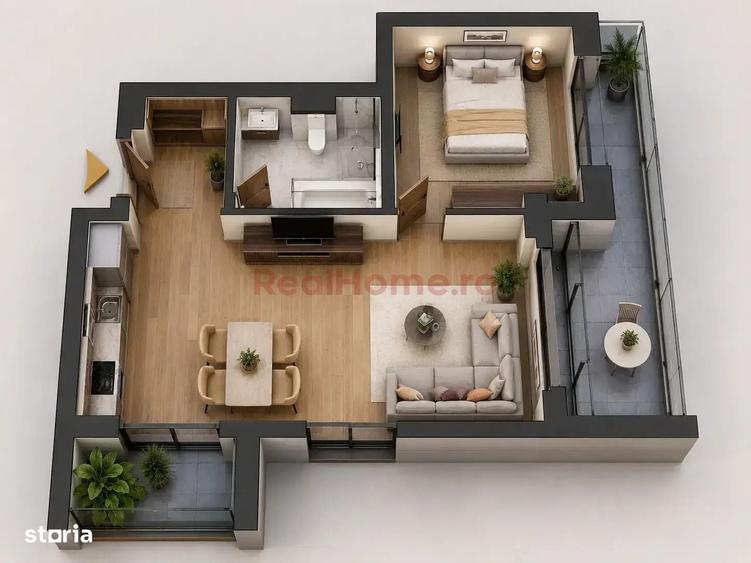Metrou 7 Minute/ Metrou N. Teclu / Pallady / Apartament 2 Camere - 2
