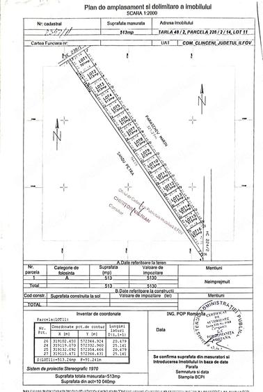 Teren de 624 mp, în Clinceni
