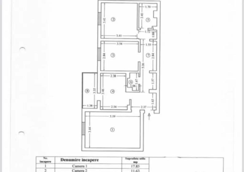Apartament cu 3 camere decomandat, mobilat în Tomis III