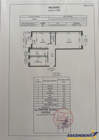 Apartament cu 2 camere decomandat în Zărnești