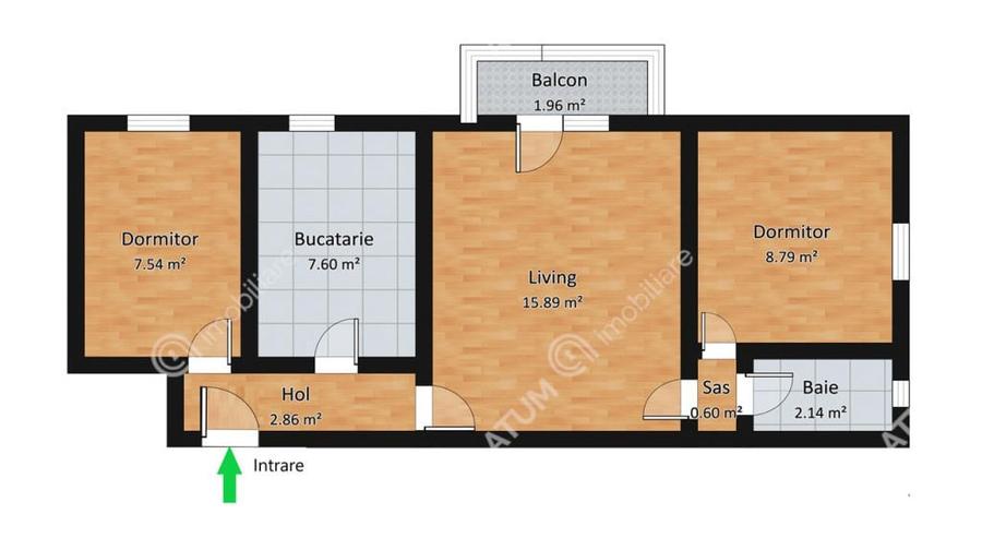 Apartament cu 3 camere semidecomandat în Vasile Aaron