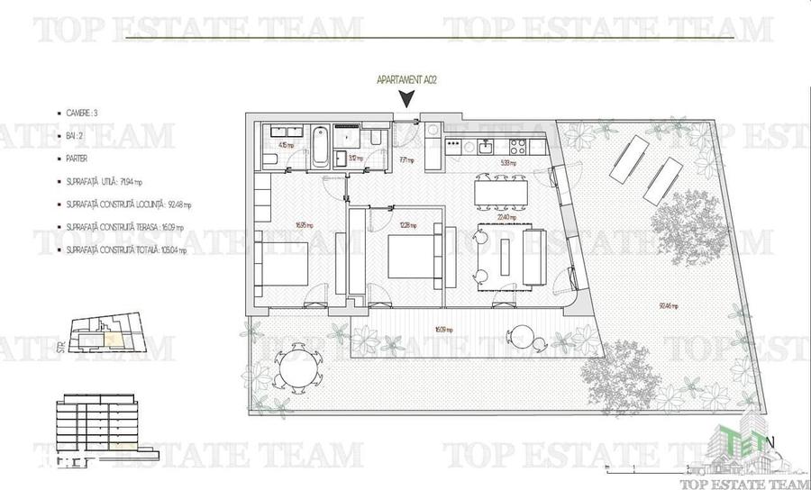 Apartament cu 3 camere decomandat în Știrbei Vodă