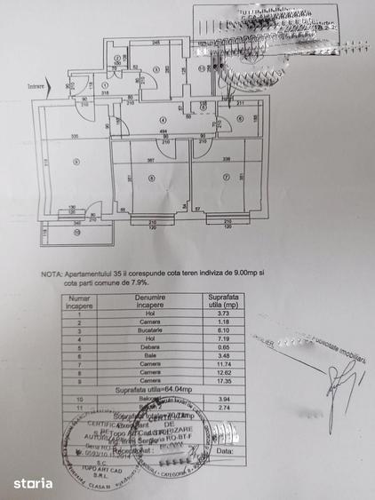 Apartament cu 4 camere decomandat în Central