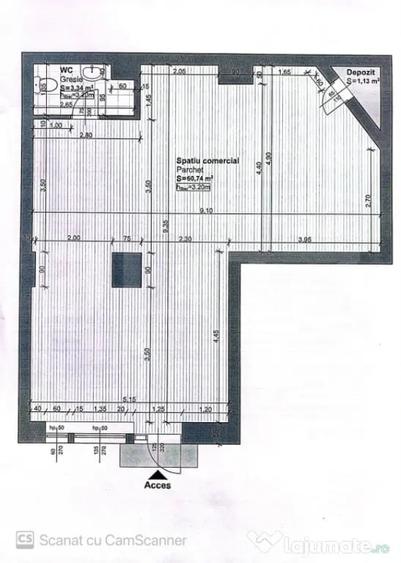 Spațiu comercial, de 65 mp, în Central