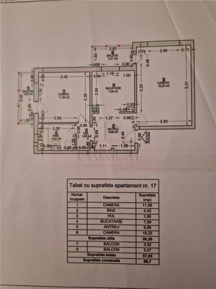 Apartament cu 2 camere decomandat, mobilat în Soarelui