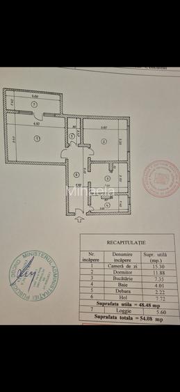 APARTAMENT 2 CAMERE, Str. Pridvorului, zona Tineretului