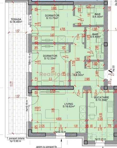 Apartament cu 3 camere în Theodor Pallady
