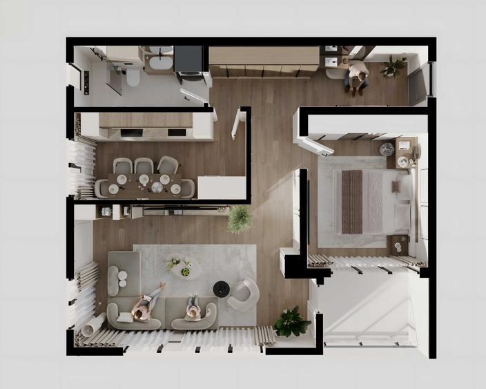 Apartament cu 2 camere decomandat în Lotrioara