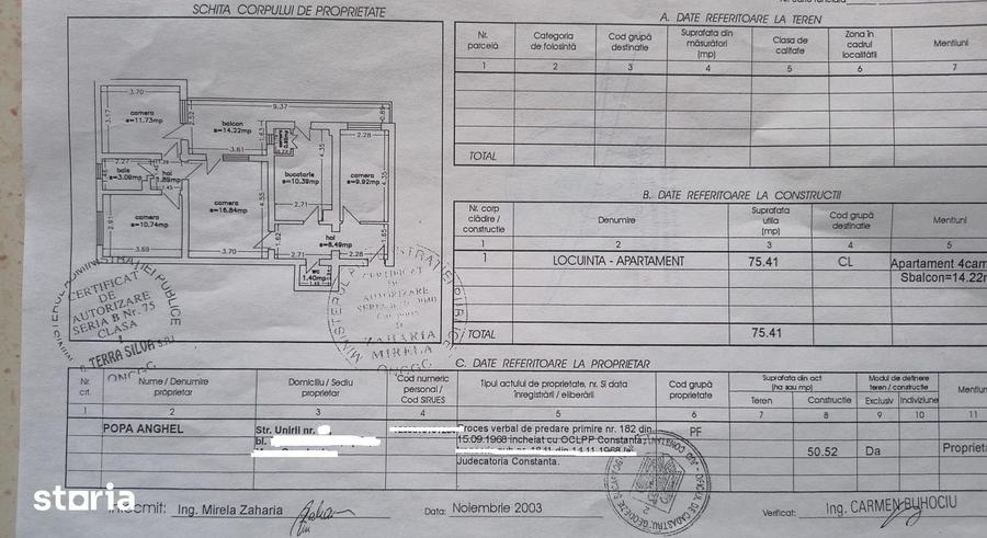 Apartament cu 4 camere semidecomandat în Faleza Nord